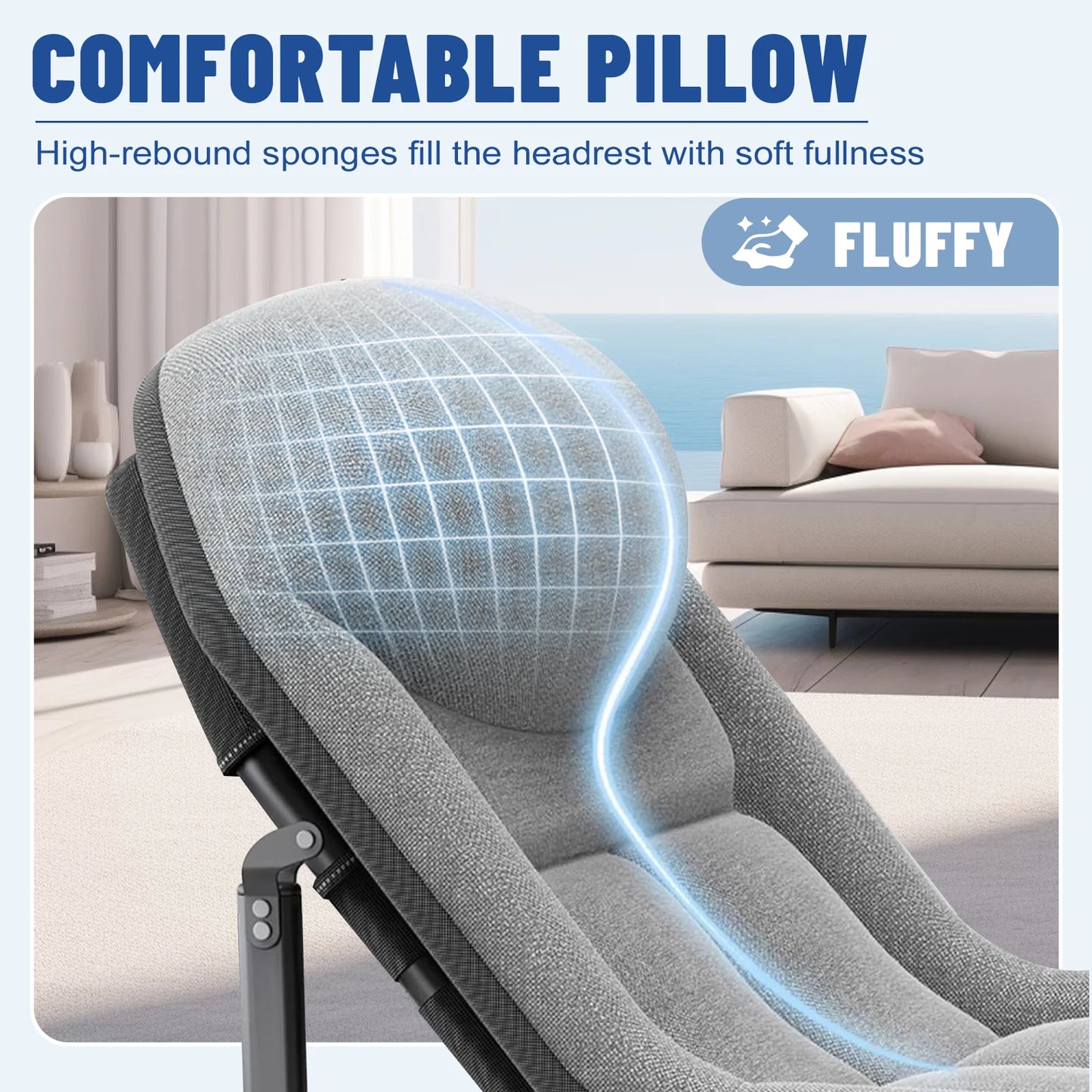 Sleeping Cots, Adults 6 Position,Portable & Foldable, Mattress /Pillow, Heavy Duty Sturdy Frame