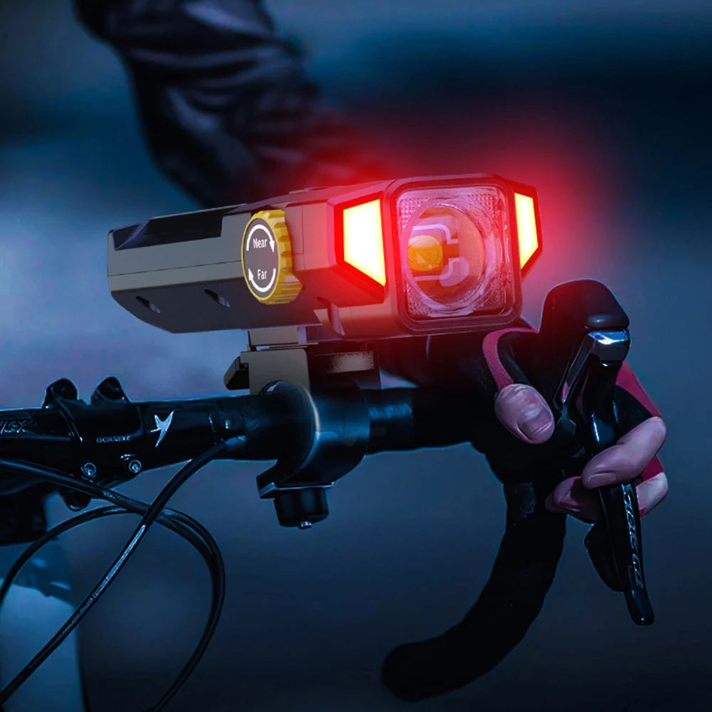 Solar Bike Front Light USB Recharge,Safety Front Lamp, Display High Brightness ,Night Riding