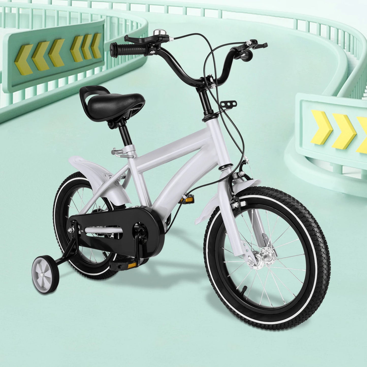 14 Inch Bike Boys Girls Bicycle Student Bike for 2-11 Years Kids Bike White/Red/Blue/yellow