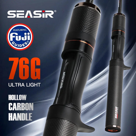 Black Arrow Spining Baitcasting Rod 4.92FT 0.8-10gUL Carbon Fiber FUJI O Guides BFS Two Sections