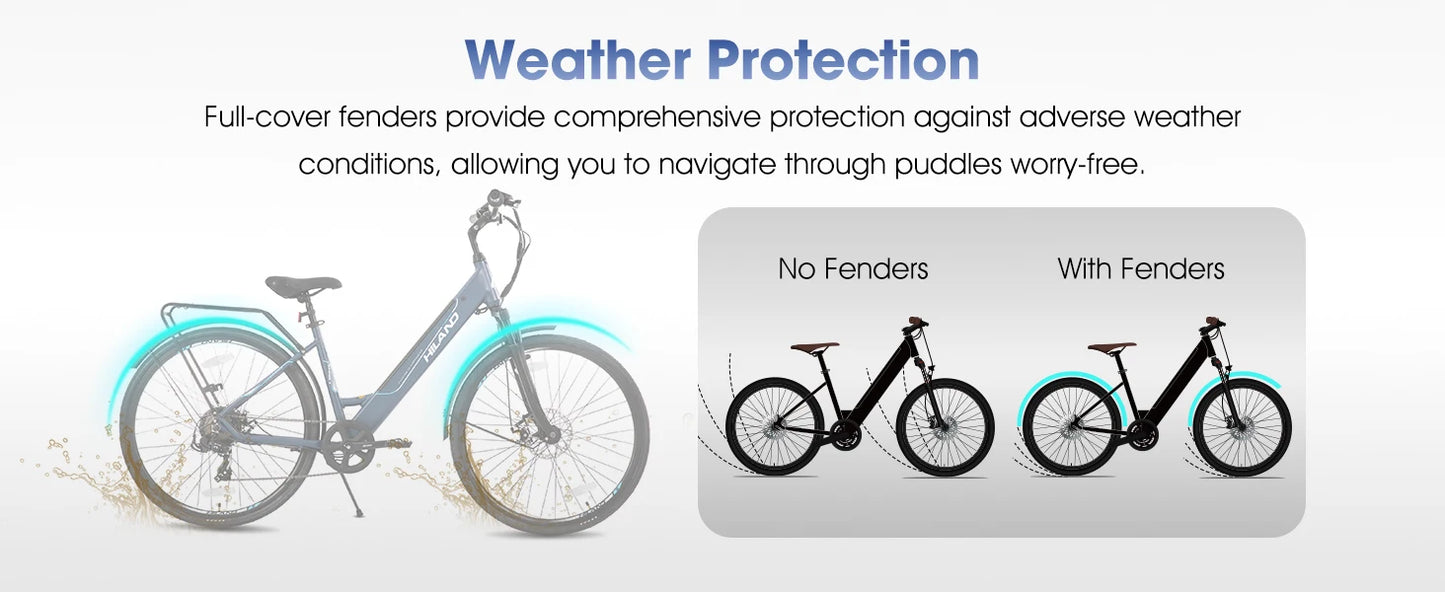 Electric road bike, detachable lithium battery,Including shelves, 250W, with LCD display