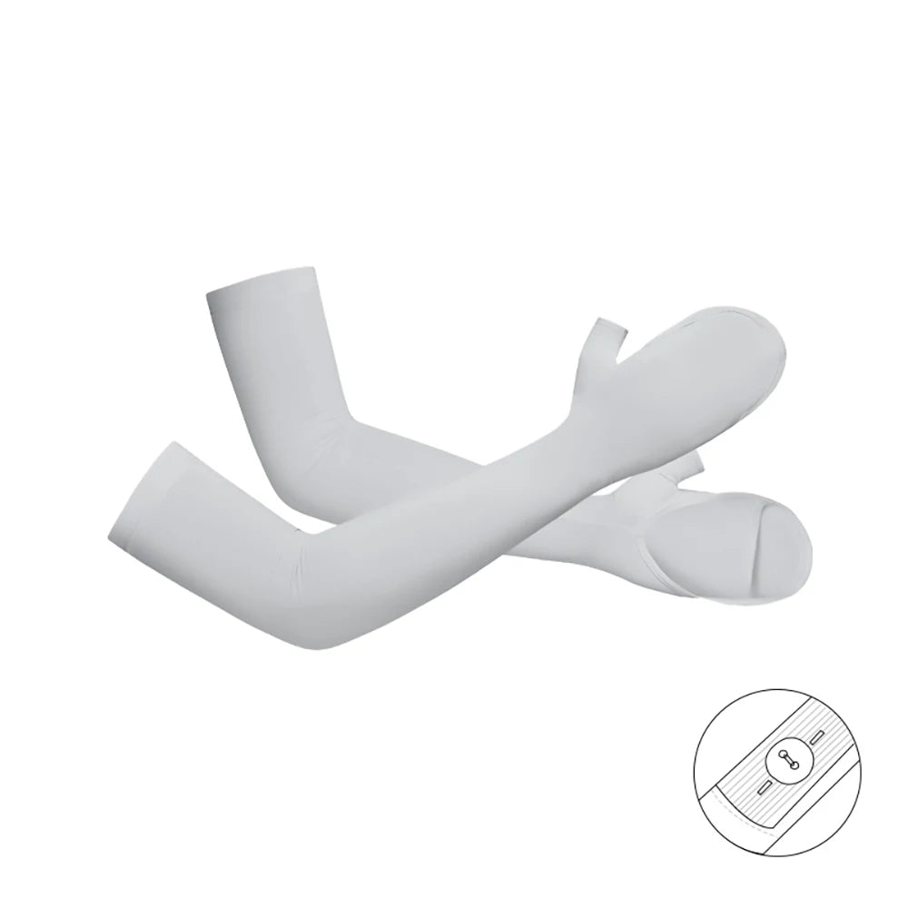Sun Protection Long Gloves Woman Driving Anti UV Full Coverage Sleeves Ice Feeling Arm CoversUPF50+