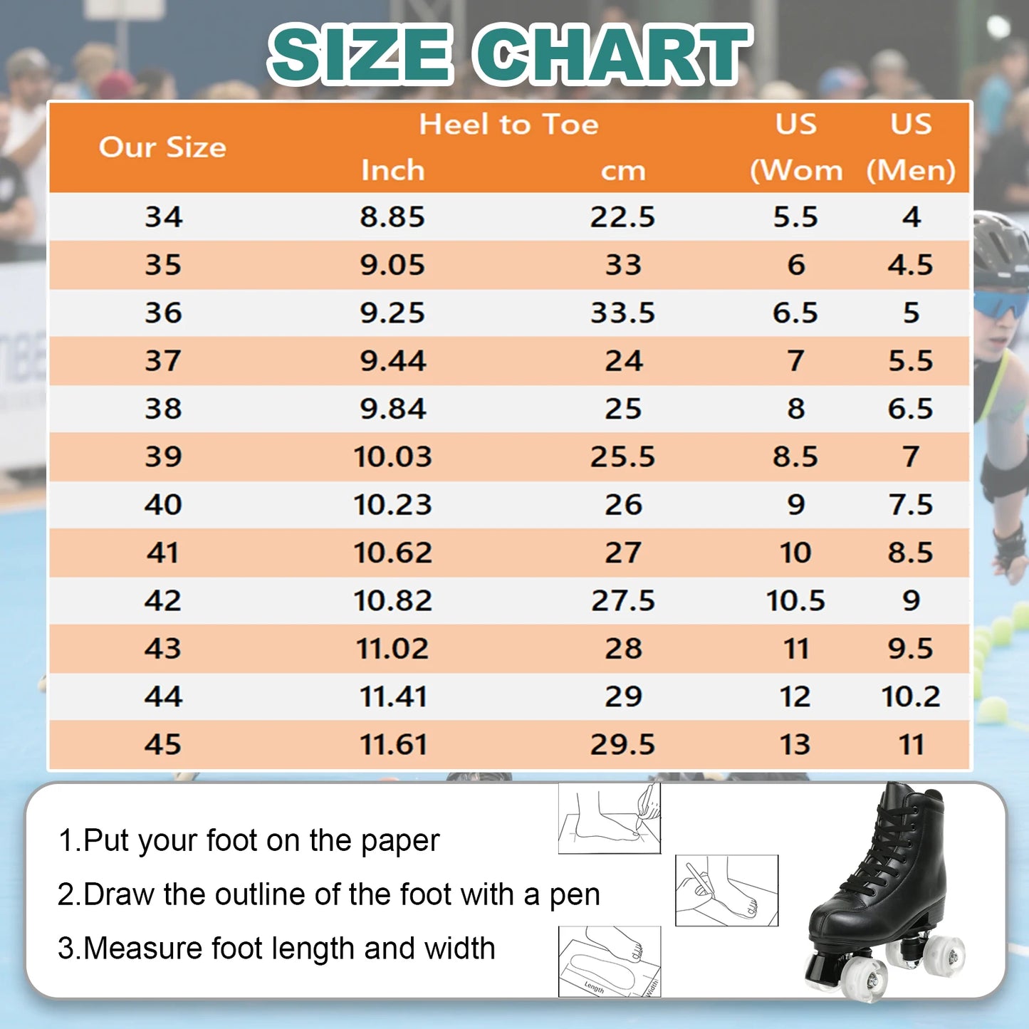 Hot Outdoor Skating Sport Shoes Double Row PU Leather Quad Sneakers Breathable Comfort 4 Wheels