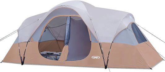 Camping Tent 10-Person-Family ,Festival Tent Big Easy Up 5 Large Mesh Windows Double Layer 2 Room
