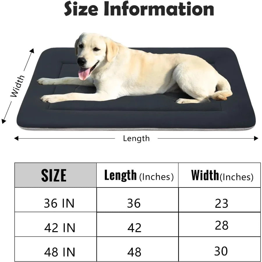 Dog Bed Soft Dog Crate Pad, Medium Large Dogs 36 in NonSlip Bm Washable  Pet Beds Cat Bed Kennel