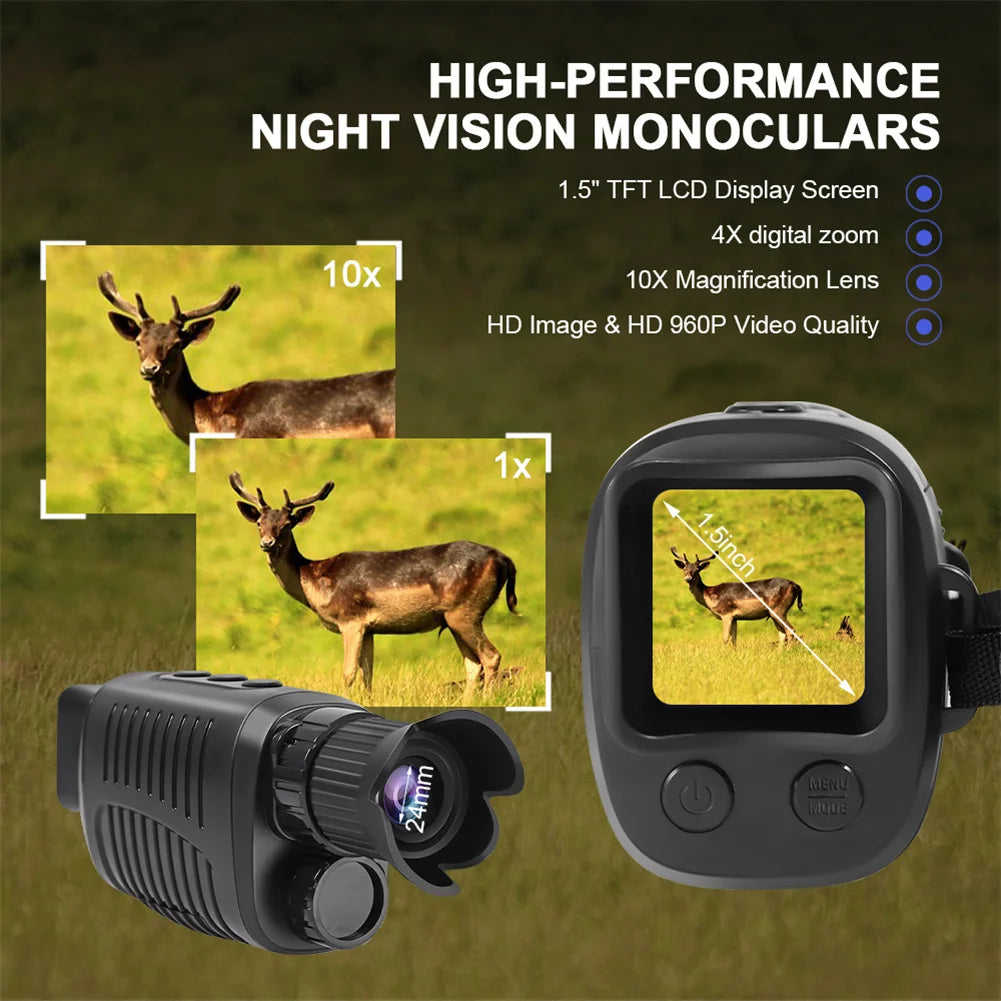R7 Digital Night Vision Monocular Telescope 5X Zoom Full HD Infrared Night Goggles Hunting Camping
