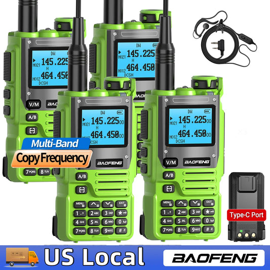 Multi Band Walkie Talkie Wirelss Copy Freq,.999 Channels NOAA AM Long Range Two Way Ham Radio