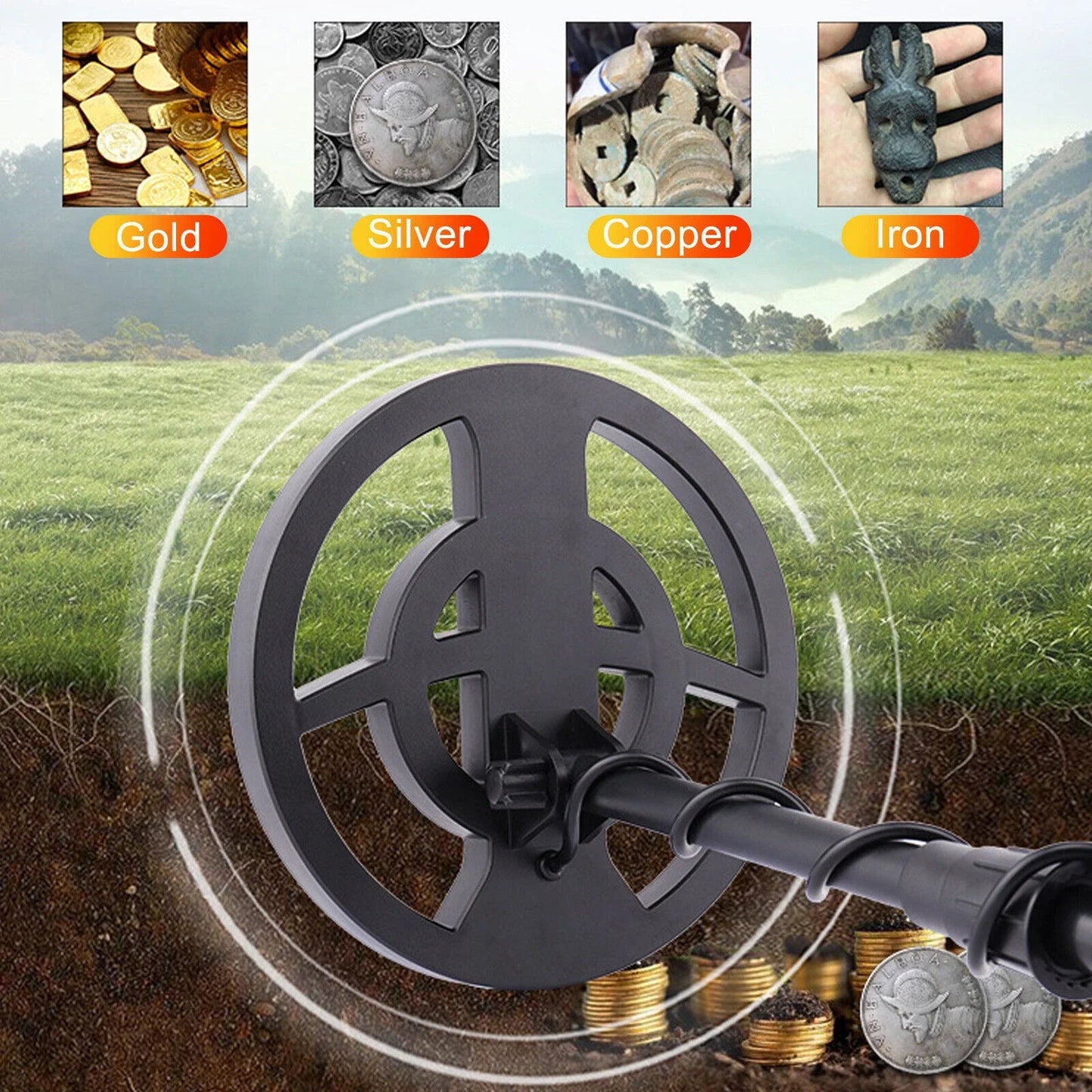 LCD High Accuracy Professional Metal Detectors Waterproof Detect gold & metals