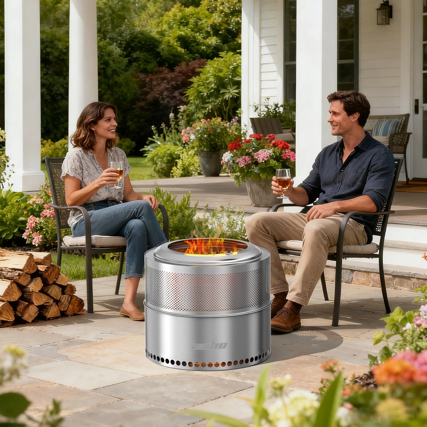 Wood Burning Firepit,Large Stainless Steel Smokeless,Carry Bag,Outdoor Camping Firewood Burner Stove