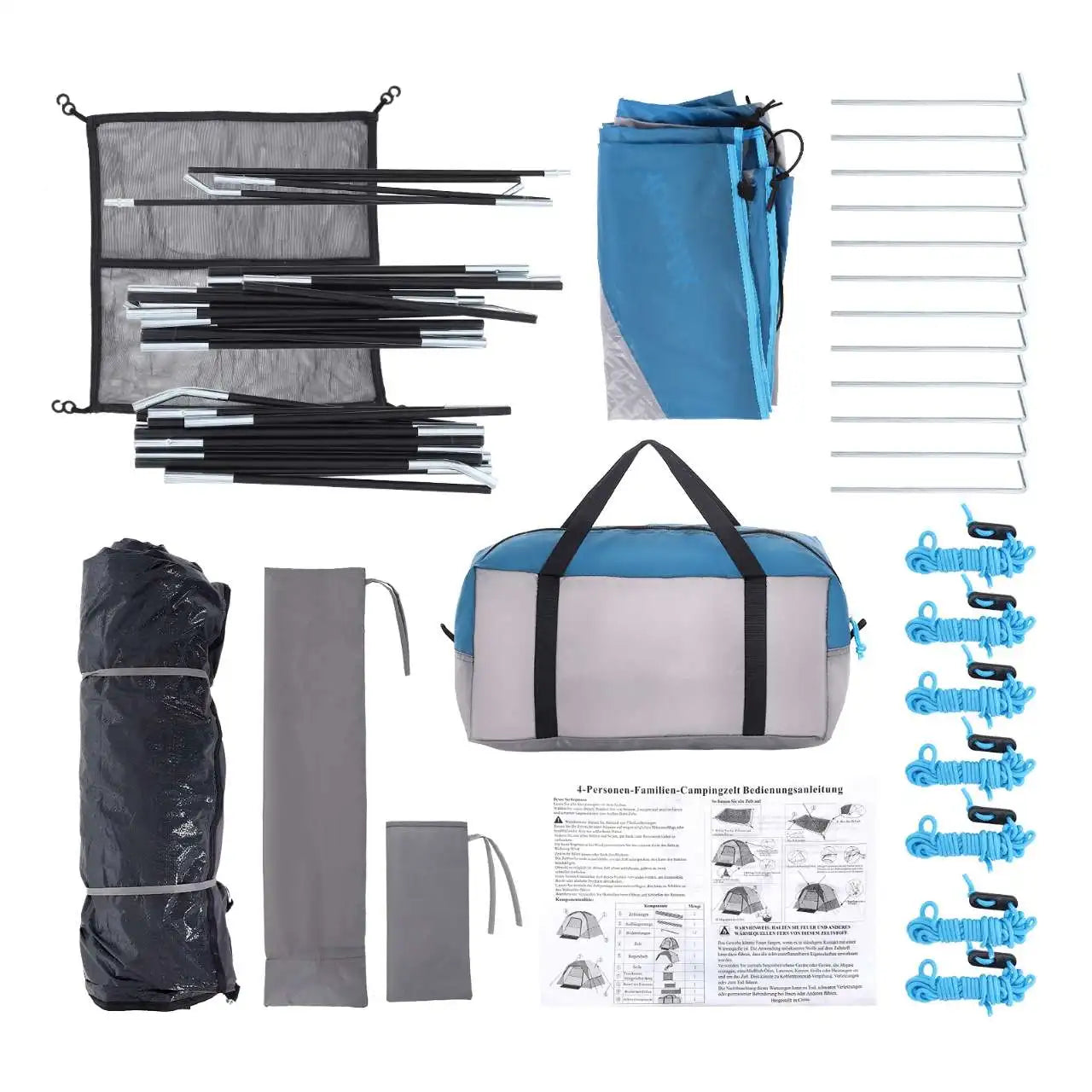 Camping Tent Easy Set up  4 Person to 6 Person Sunshade For Hiking Backpacking Traveling Shelter