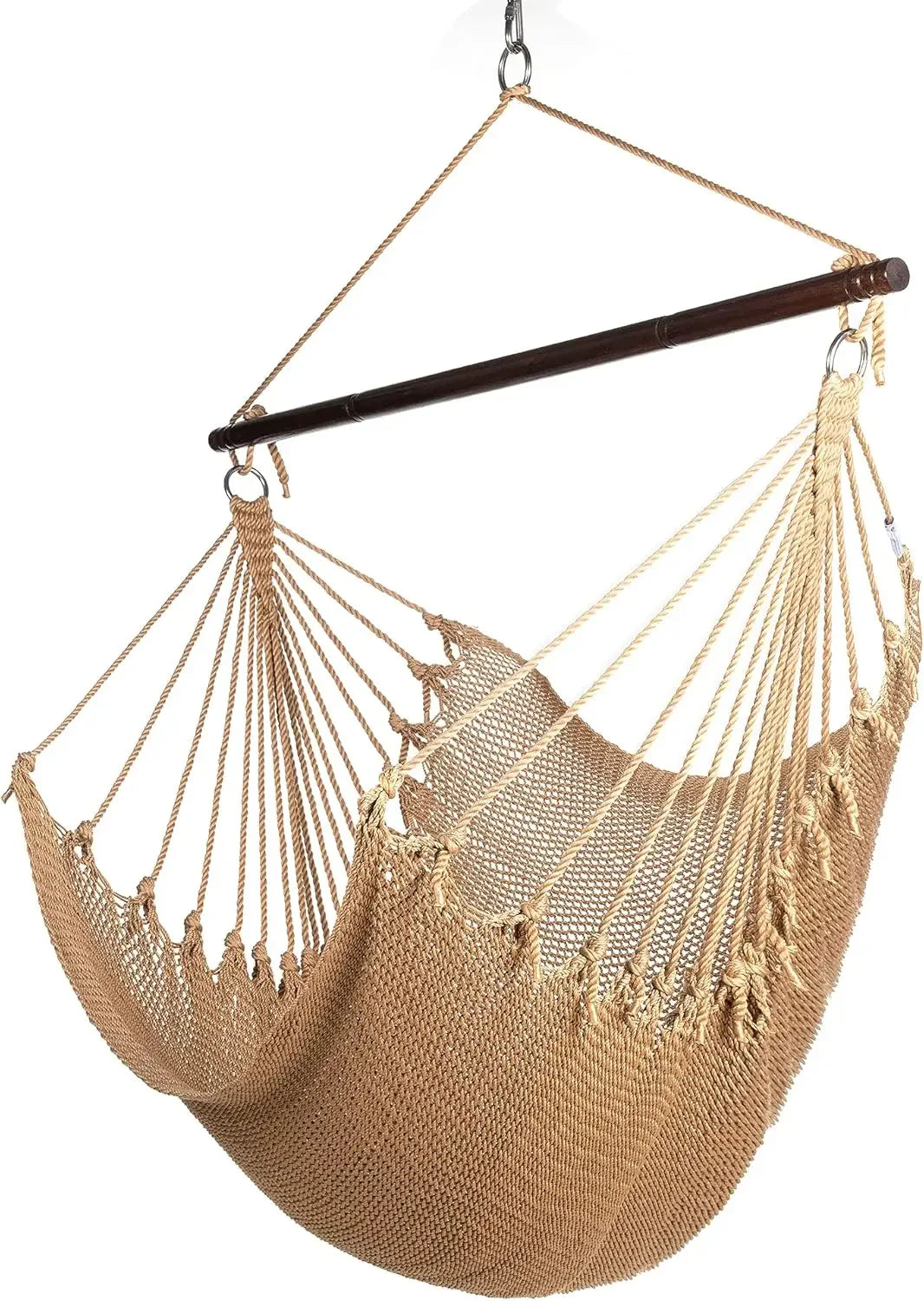 Jumbo Caribbean Hammock Chair with Footrest - 55 inch - Soft-Spun Polyester