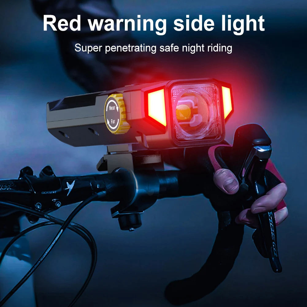 Solar Bike Front Light USB Recharge,Safety Front Lamp, Display High Brightness ,Night Riding