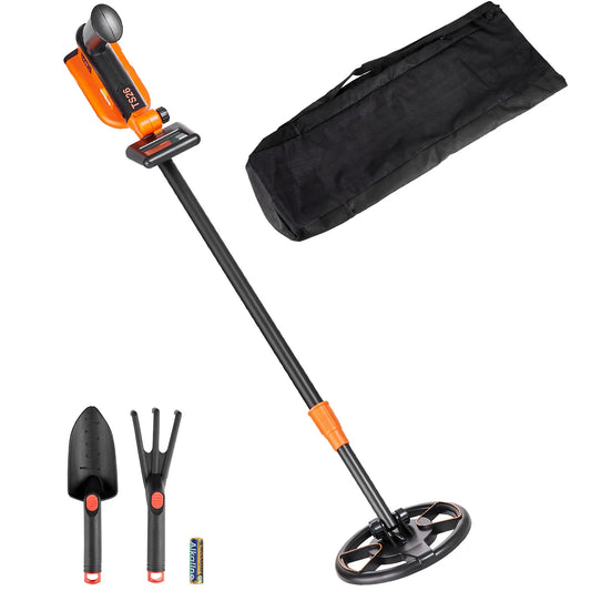 SB Metal Detector, Kids, 6 Inch 25''-37'' Adjust Length IP68 Waterproof, LCD Display Detecting Gold