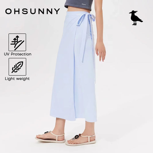 One-piece Tie, Women Swimwear Bikini Cover Sun Protection Sarong Pareo Anti-UV UPF50+ Breathable