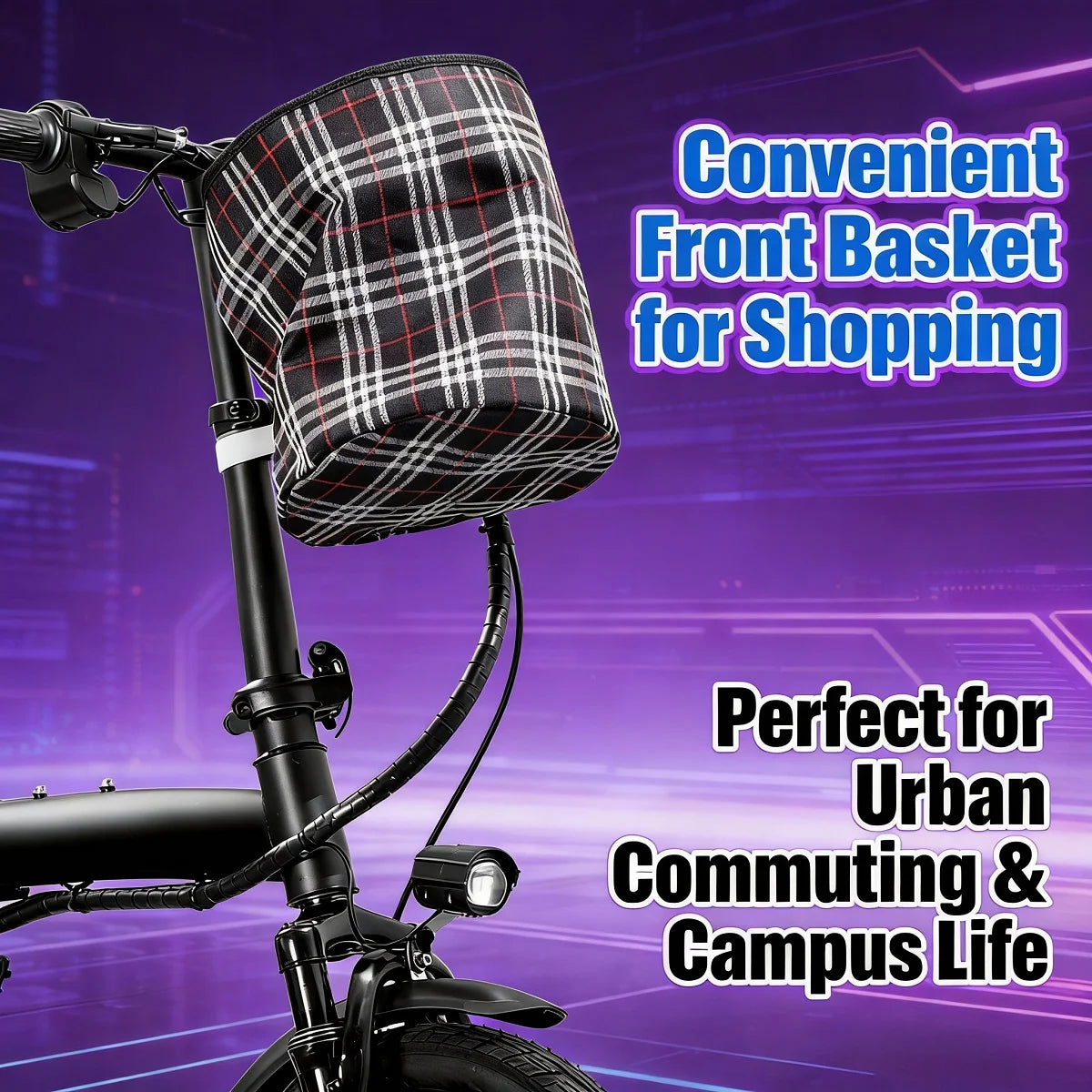 T5 Folding E-Bike with Basket for Grocery Runs 48V 350W 20MPH Free Shipping