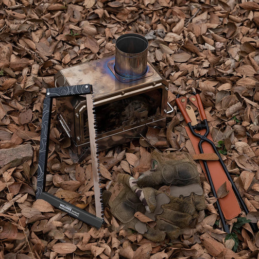 Folding Saw, Storage Bag Portable, Aluminum Alloy, Multifunctional,Outdoor Hiking Survival Tools