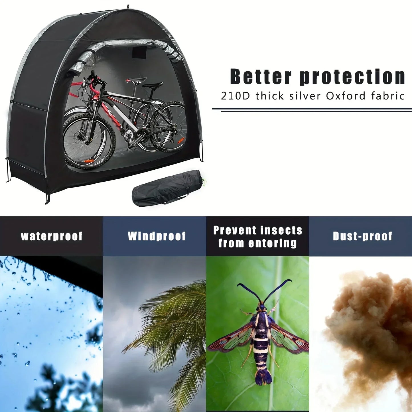 Outdoor Storage Bicycle Shelds,Foldable Portable, Waterproof Foldable Bicycle Protective Gear