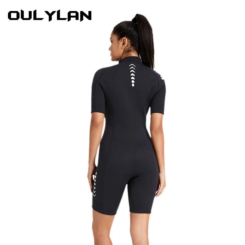 Oulylan 3MM Diving Suit Short Sleeve Surfing Snorkeling Neoprene Wetsuit Men women Scuba