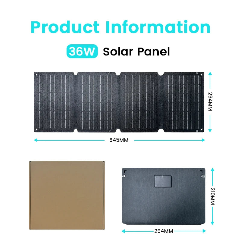 400W / 200W / 100W / 54W / 36W / 21W Solar Charger,Portable Waterproof Fold Solar Panel Camping RV