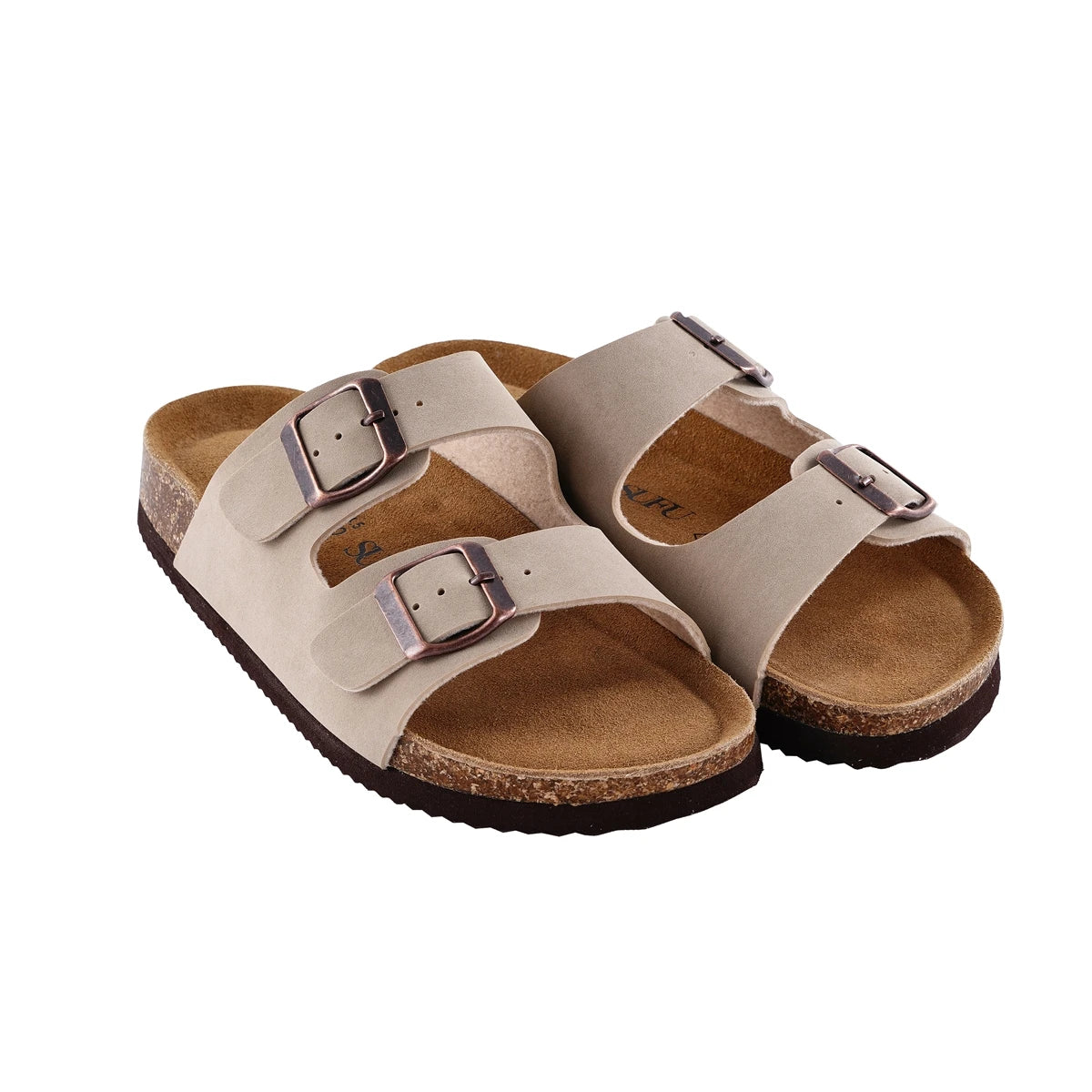 Leather Birkenstocks Cork Flip-flops, women  Muller Slippers Fashion Casual Beach Sandals