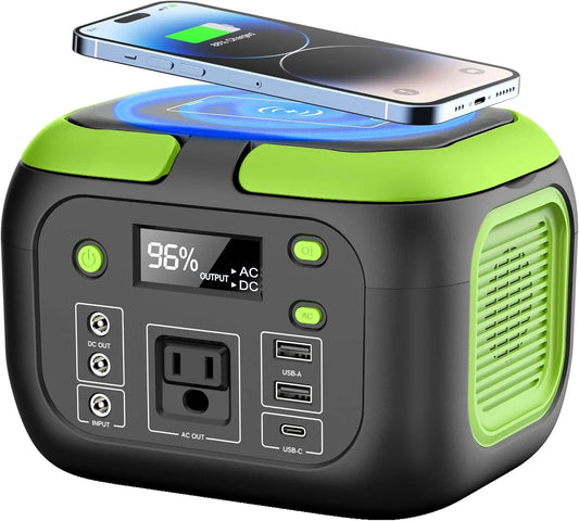 200W Portable Power Station 155Wh Solar Generator 42000mAh Power Bank with AC Outlet 110V, DC, USB