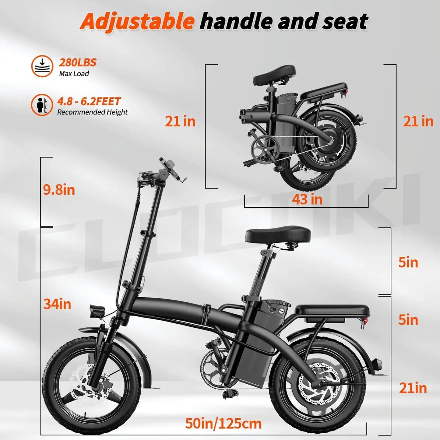 E-Bike, Adults/Teens,550W Motor 23MPH Folding, PAS Mode,35Miles Range,48V Removable Battery