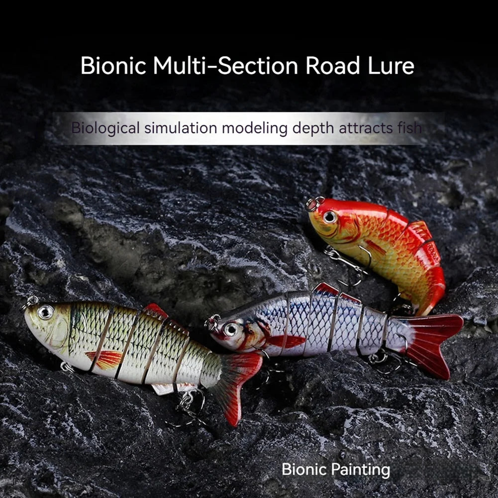 10cm/16.5g Robotic Lure,Treble Hooks Lifelike Slow Sinking Bait Bionic Swimming Bait Fresh/Salt