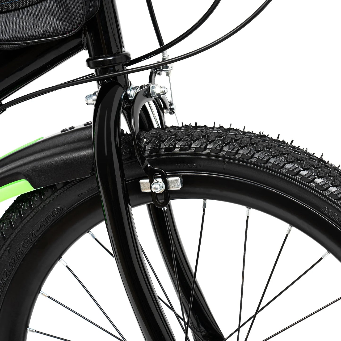 20In Mountain Bike 7 Speeds Adjustable Height Boys, Girls MTB Bicycle with Double Disc Brake