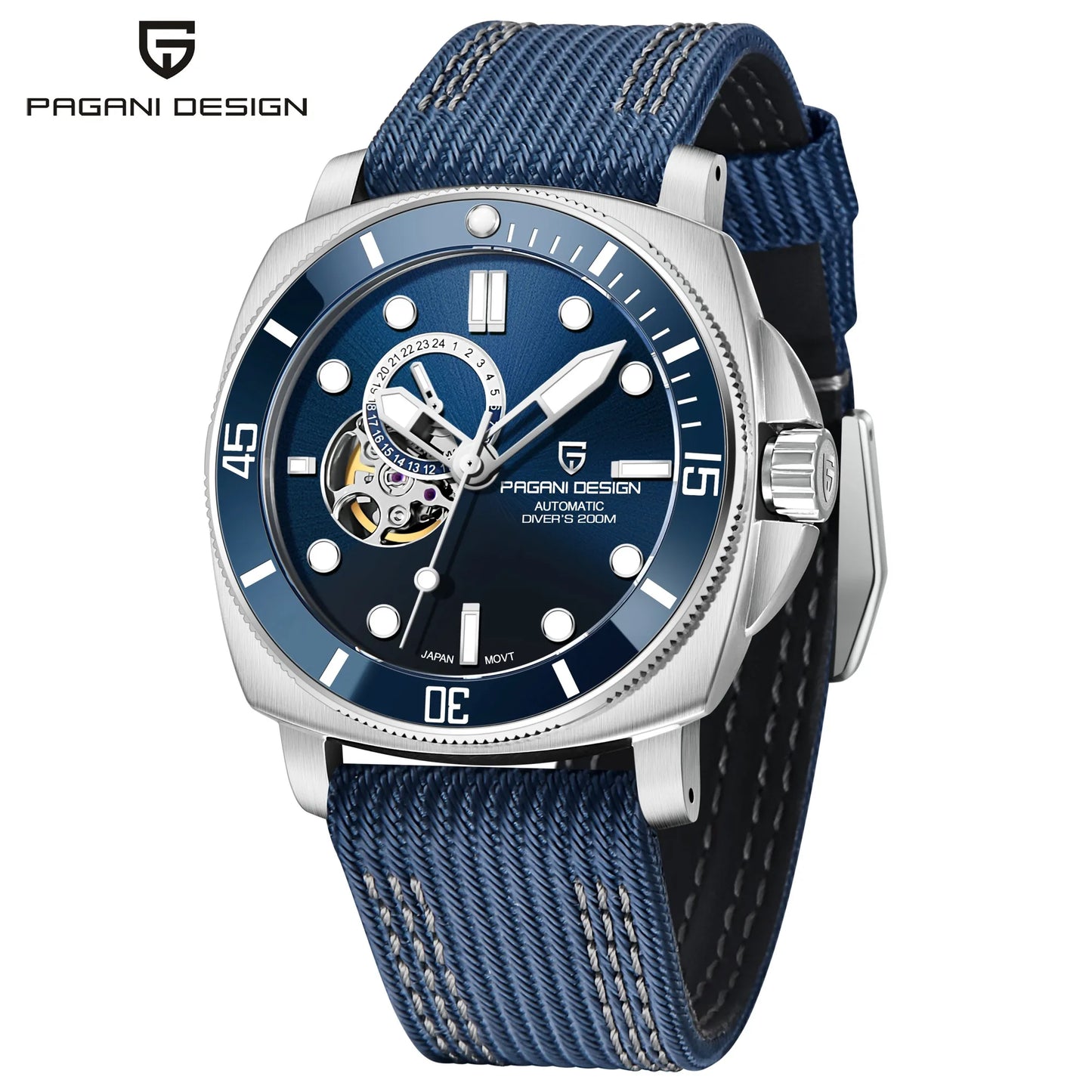 PAGANI Men's Mechanical Watch - Sapphire Crystal, Stainless Steel, Waterproof Stylish Wristwatch