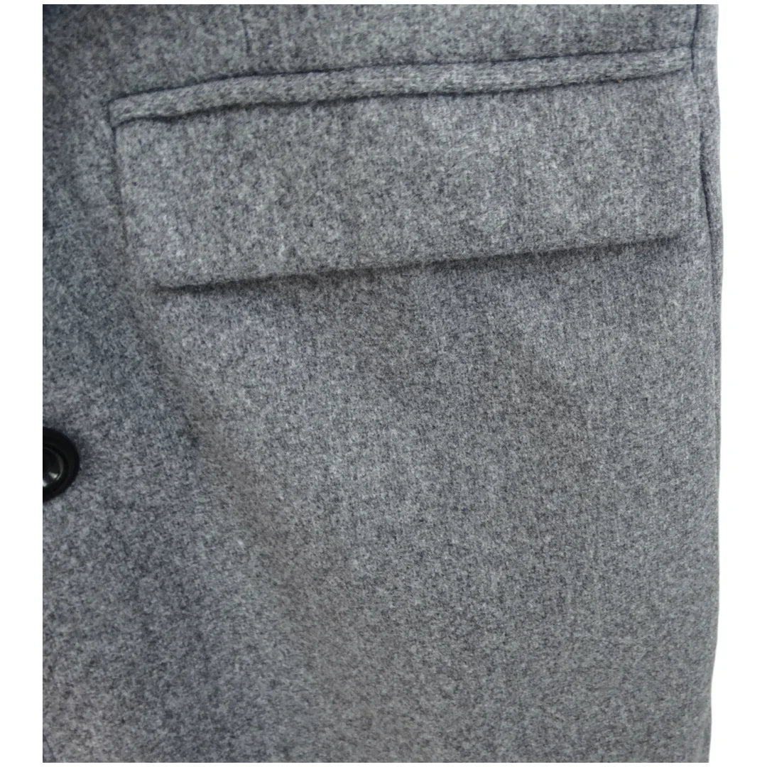Autumn Winter Men's Casual Wool Coat British Style Men's Long Sleeve Wool Jacket Lined