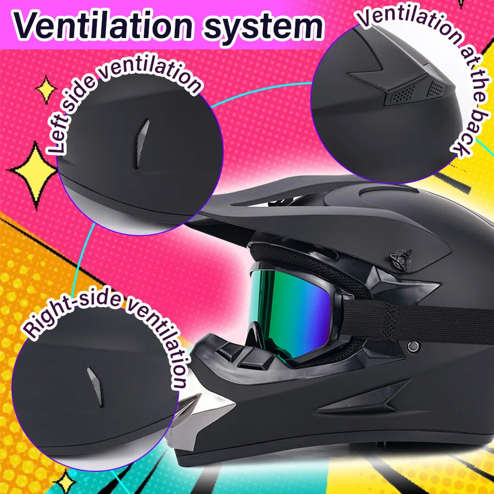 Motorcycle Full Face Helmet Men Women Fashion with Dual Lens racing full face helmet motorcycles