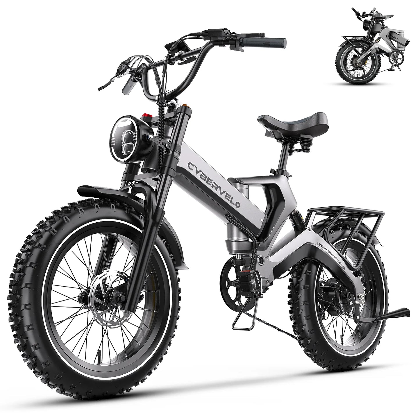 EK6 Peak 2000W Folding E-Bike, Adults, 35MPH 100Miles, 48V 25Ah Removable Battery,20"x4.0 Fat Tire