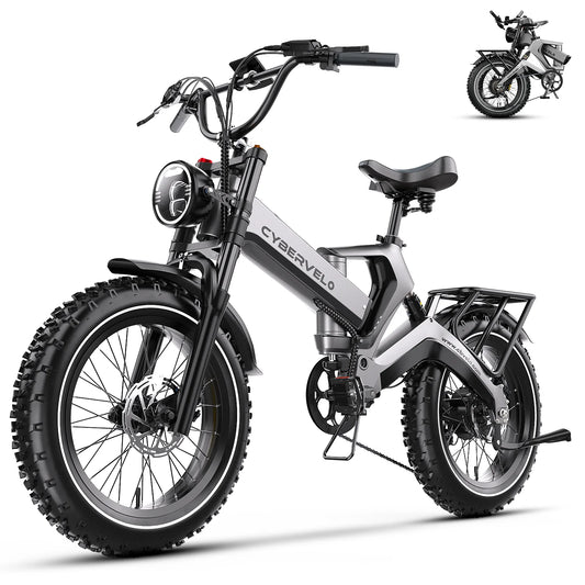 EK6 Peak 2000W Folding E-Bike, Adults, 35MPH 100Miles, 48V 25Ah Removable Battery,20"x4.0 Fat Tire