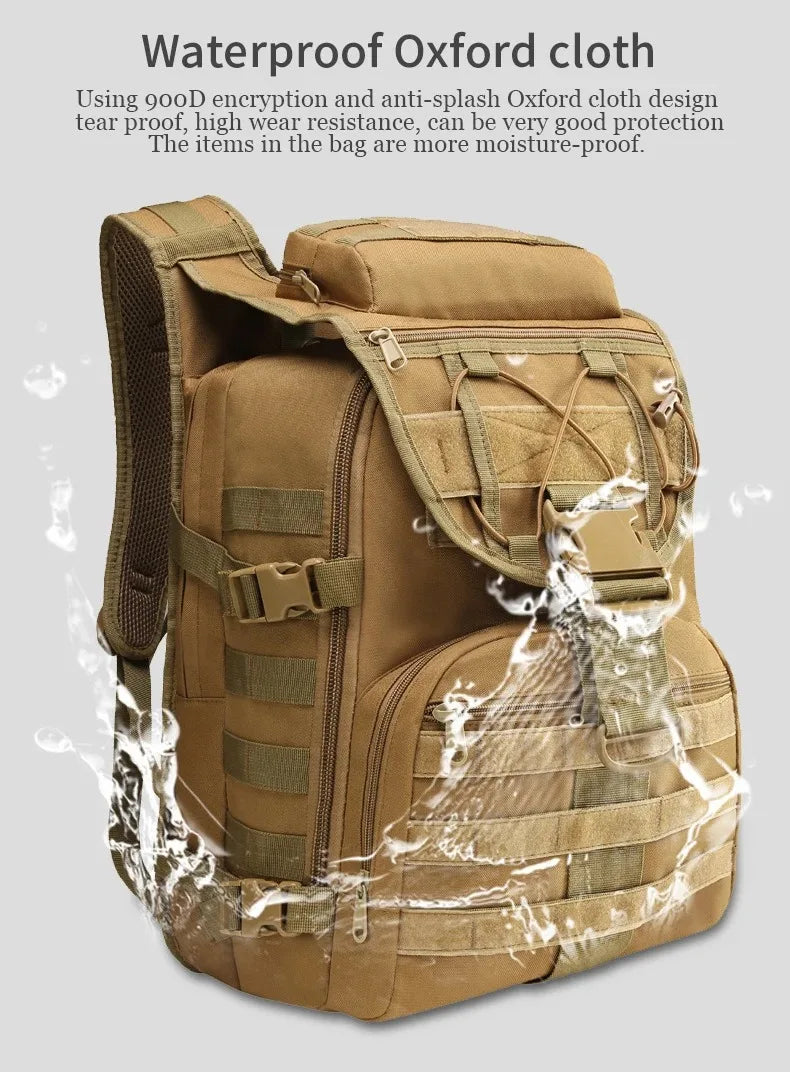 35L tactical backpack survival hiking backpack cycling backpack fishing backpack suitable for travel camping and outdoor sports