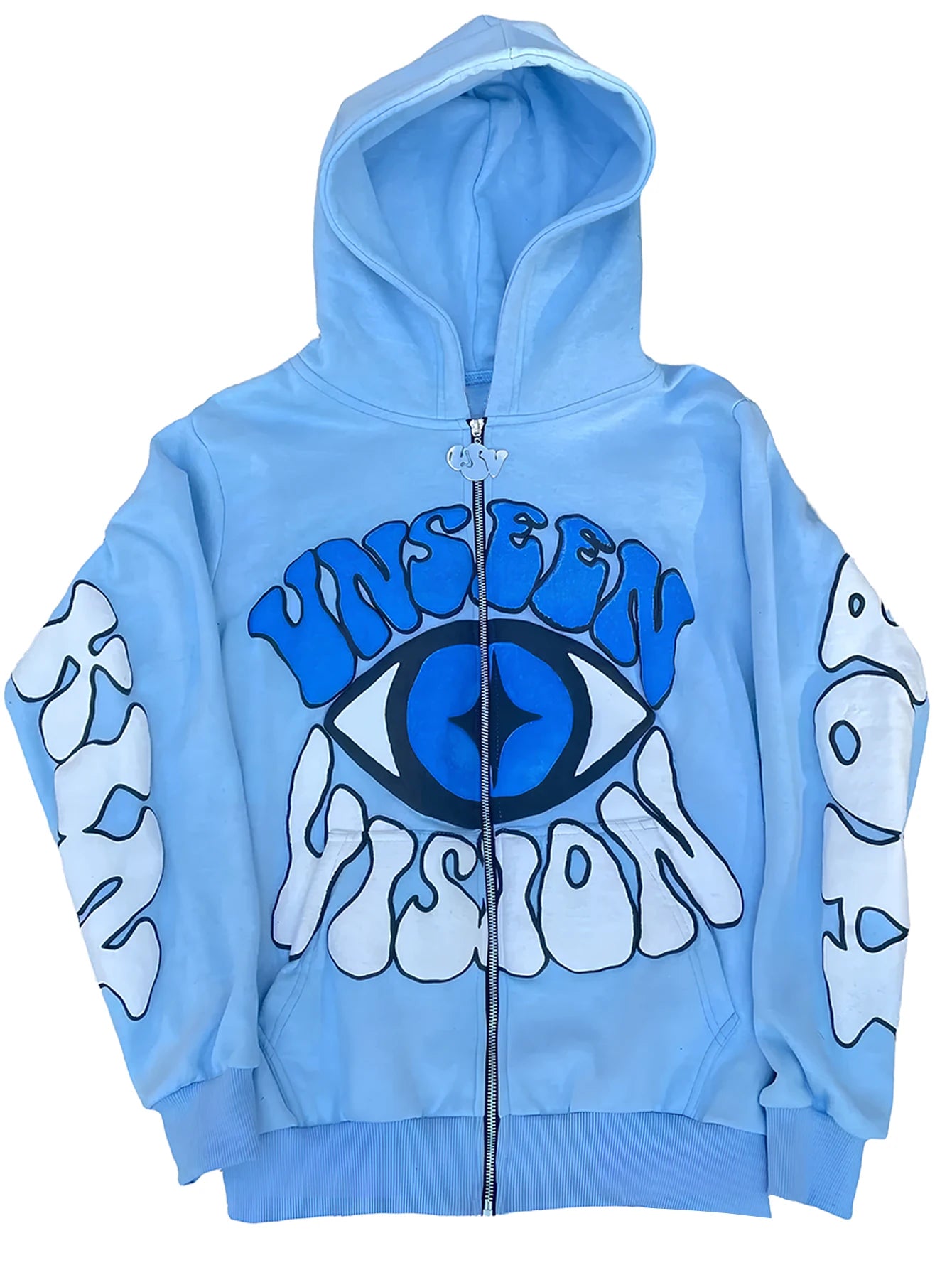UNSEEN VISION Y2K Fall Jacket for Men,Eye Pattern Zip Up Hoodie Autumn/Winter Fashion Jacket Unisex