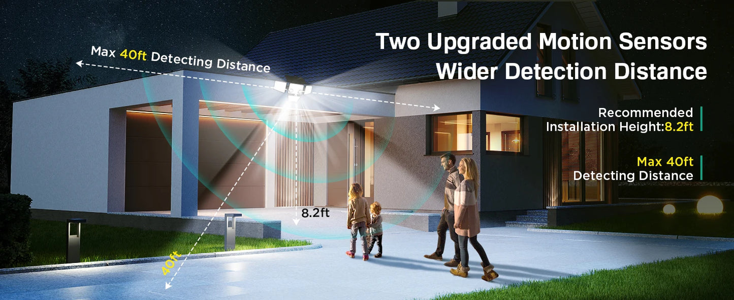 Solar Outdoor Lights - 3000LM 188 LED Motion Sensor Lights Security Lights for Backyard Patio