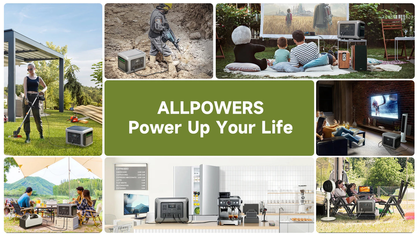 R2500 Solar Generator 2500W (4000W Peak), 2016Wh LiFePO4 Portable Power Solarpanel 4 AC Outlets