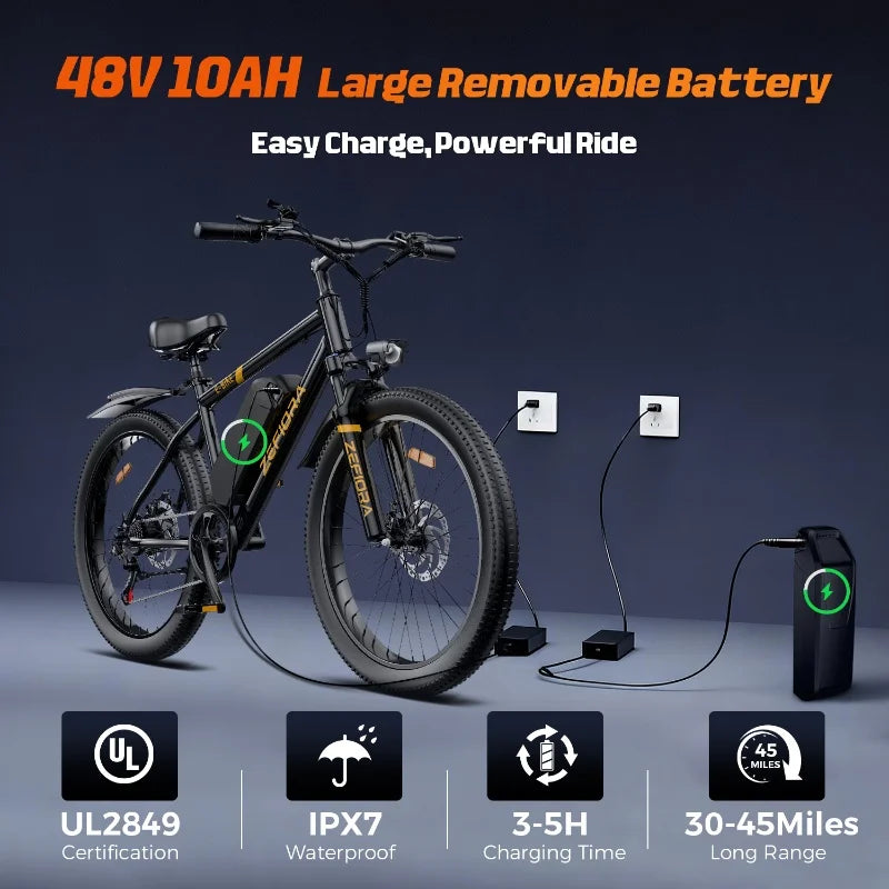 New 2000w Men\'s E-Mountain Bike,20-26 Inch Certified Ul2849 30-50mph 30-60mile 48v,