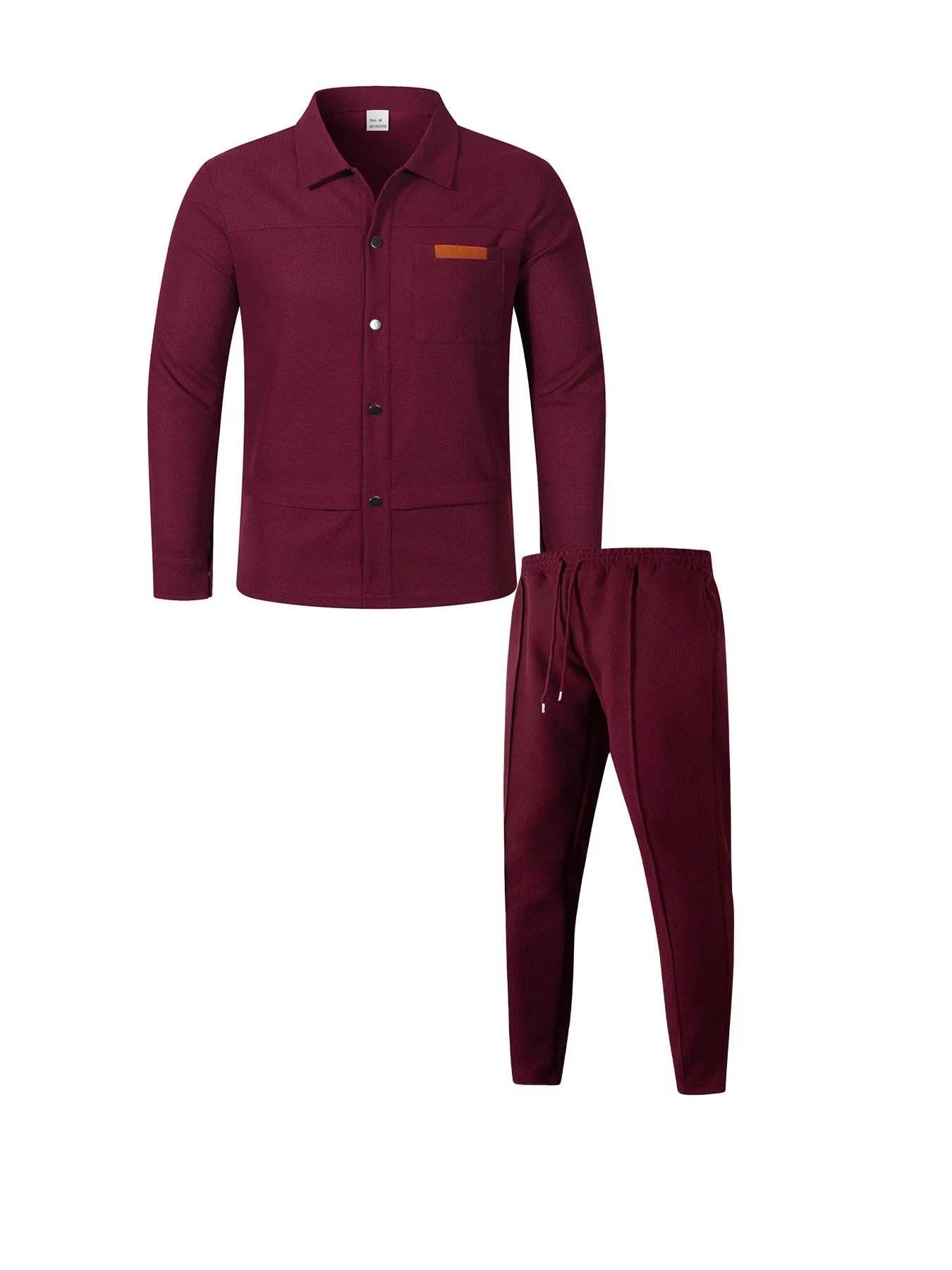 Luxury Men's Casual Flight Jacket Autumn Winter Two-Piece Set Cotton Blend Fiber Long Sleeve