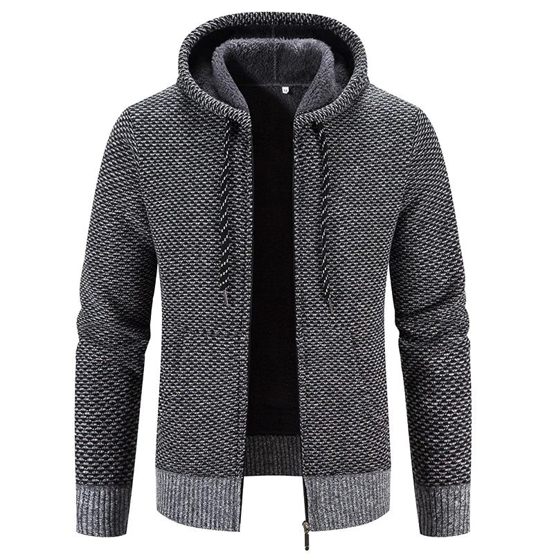 Male Knitted Casual Jackets, Hood Men's Sweater Coat Y2K Baseball Jumpers Jersey Top Clothing