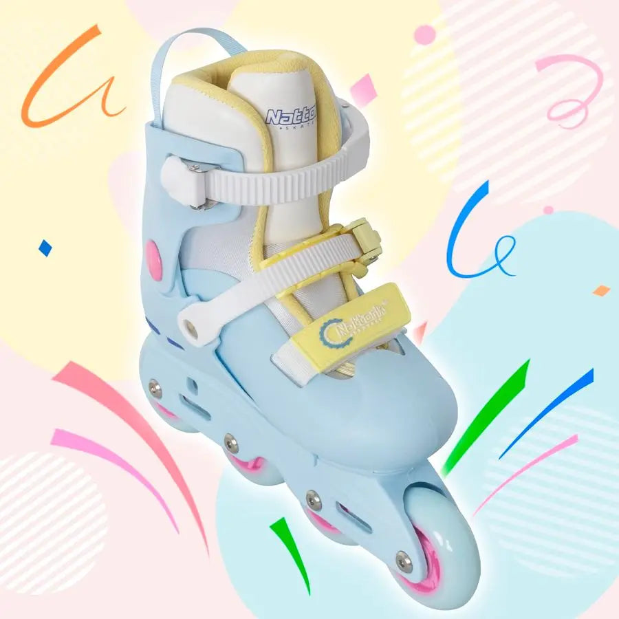 Inline Skates,Girls Kids Teens Boys Age 4,16, 4 Sizes Adjustable Blades Roller Outdoor Indoor