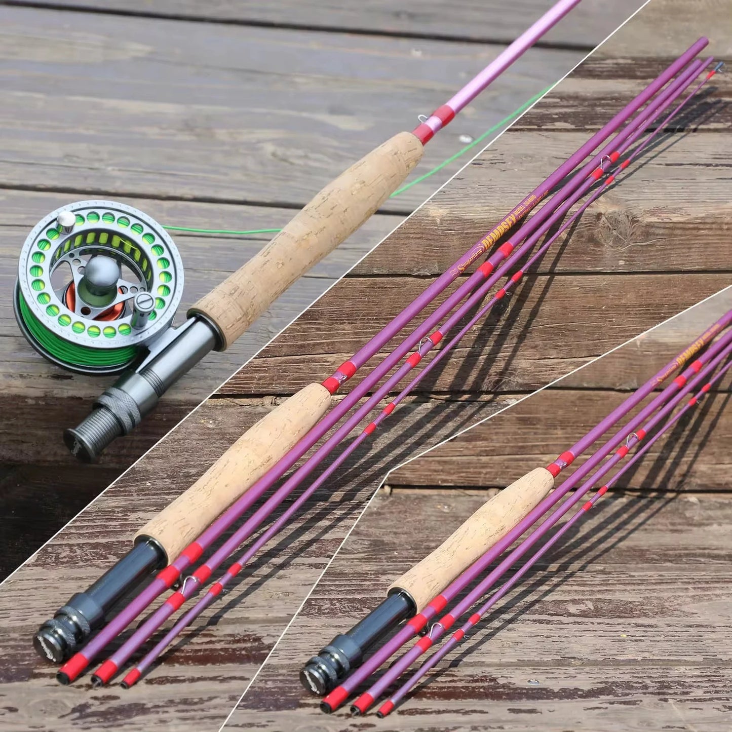 2.7M UltraLight Fly Fishing Rod 9ft 5/6wt 4 Sections Freshwater Trout Salmon Fishing Tackle