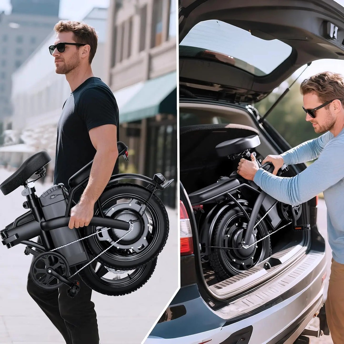 E-Bike, Adults/Teens,550W Motor 23MPH Folding, PAS Mode,35Miles Range,48V Removable Battery