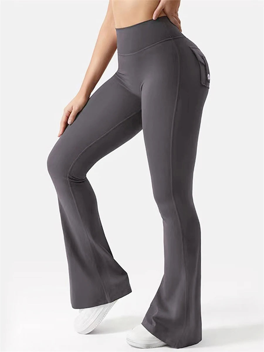 Women s High Waist Yoga Leggings, Pockets Tummy Control Workout Running Stretchy Booty Leggings