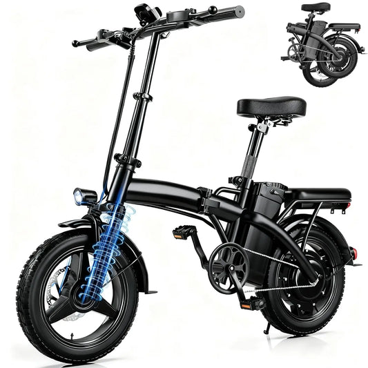 E-Bike, Adults/Teens,550W Motor 23MPH Folding, PAS Mode,35Miles Range,48V Removable Battery