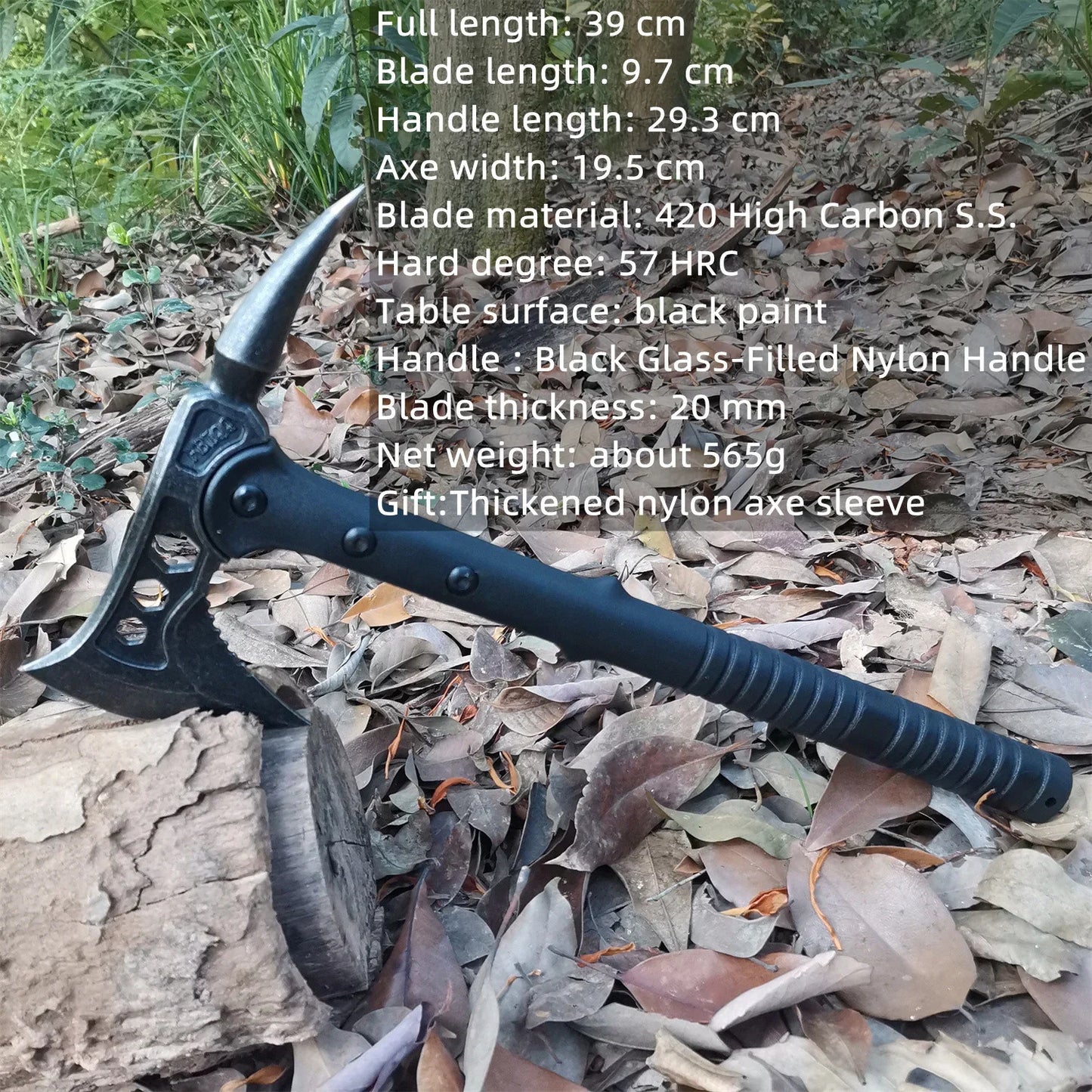 High Quality Multifunctional Axe, Stainless Steel, Sharp and Durable, Outdoor Camping