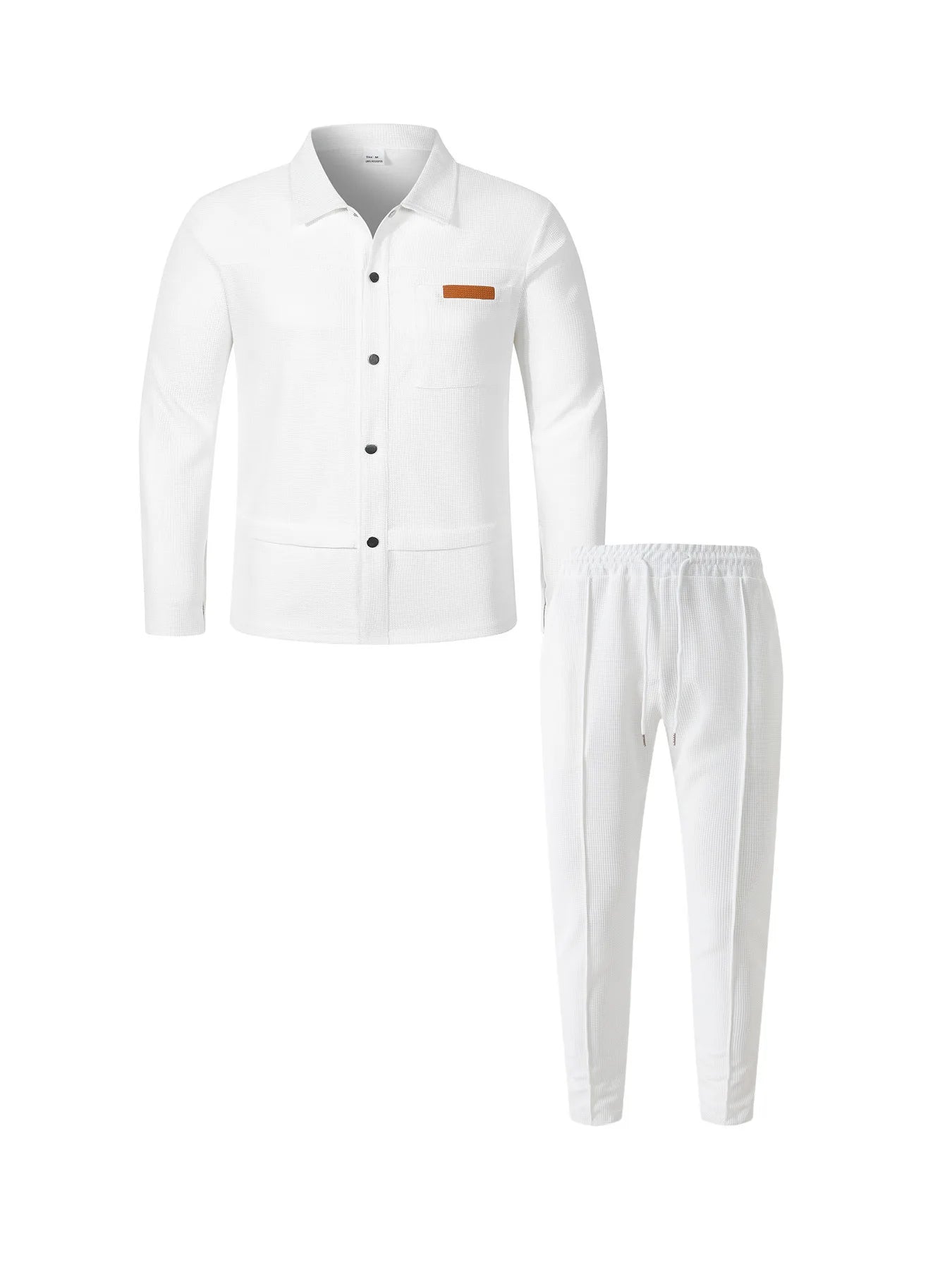 Luxury Men's Casual Flight Jacket Autumn Winter Two-Piece Set Cotton Blend Fiber Long Sleeve