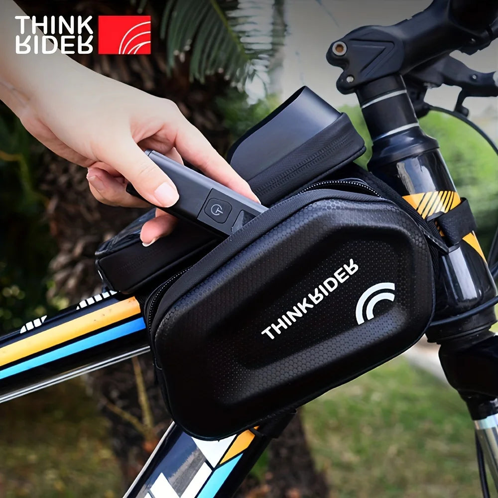 Bike Bag Frame Front Top Tube Cycling Bag Waterproof 7in Phone Case Touchscreen Bag MTB Pack