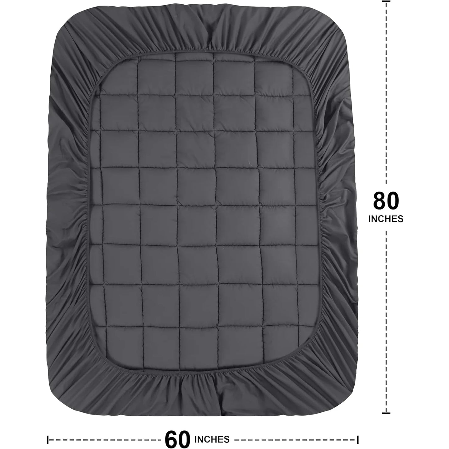 1000GSM Luxury Extra Thick Mattress Pad - Premium Quilted Topper, Breathable Soft, 21" Deep Pocket