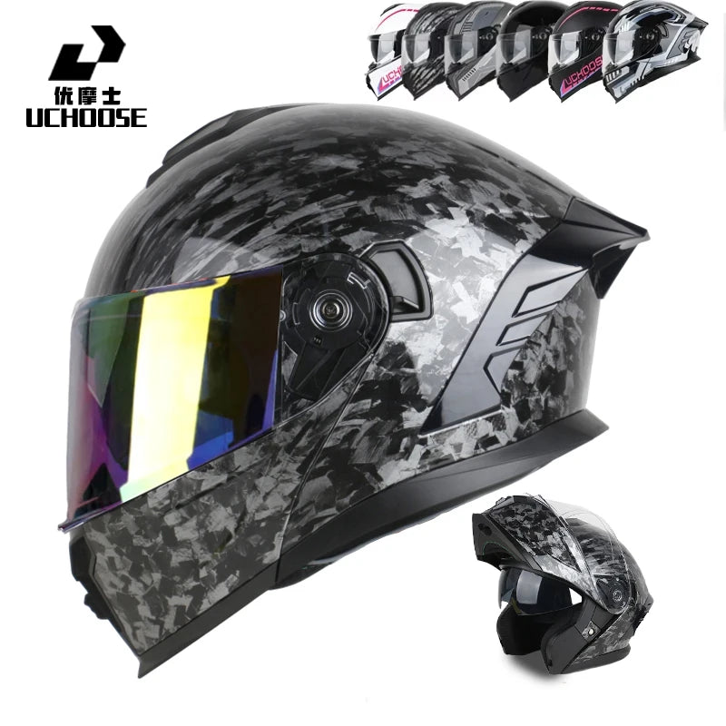 DIY modular helmetDOT Motorcycle Helmet Four Seasons Motocross Racing Modular Flip Up  Men Women